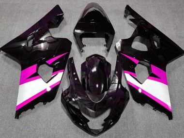 Schwarz Glänzend & Pink 2004-2005 Suzuki GSXR 600-750 Motorrad Verkleidungen