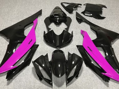 Schwarz Glänzend & Pink 2008-2016 Yamaha R6 Motorrad Verkleidungen