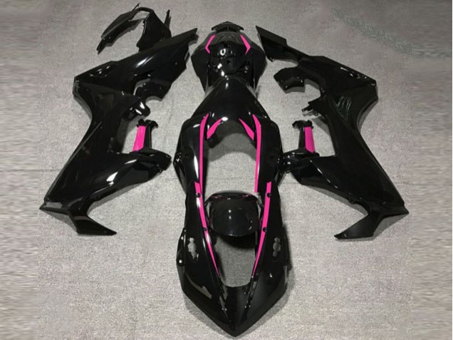 Schwarz Glänzend & Rosa Futter 2017-2023 Honda CBR1000RR Motorrad Verkleidungen Schwarz Glänzend & Rosa Futter 2017-2023 Honda CBR1000RR Motorrad Verkleidungen