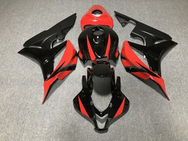 Schwarz Glänzend & Rot 2007-2008 Honda CBR600RR Motorrad Verkleidungen