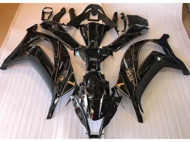 Schwarz & Gold 2016-2019 Kawasaki ZX10R Motorrad Verkleidungen