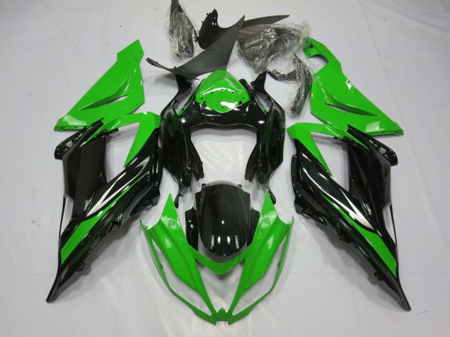 Schwarz & Grün 2013-2018 Kawasaki ZX6R Motorrad Verkleidungen Schwarz & Grün 2013-2018 Kawasaki ZX6R Motorrad Verkleidungen