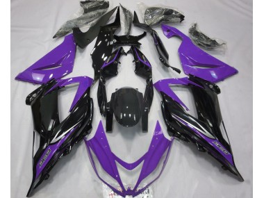 Schwarz & Lila 2013-2018 Kawasaki ZX6R Motorrad Verkleidungen