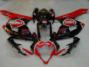Schwarz Lucky Strike 2005-2006 Suzuki GSXR 1000 Motorrad Verkleidungen