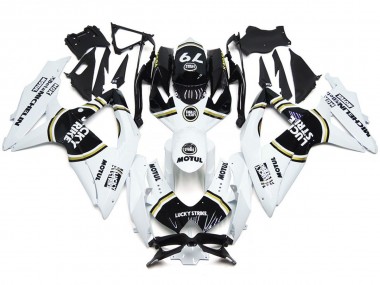 Schwarz Lucky Strike 79 2008-2010 Suzuki GSXR 600-750 Motorrad Verkleidungen