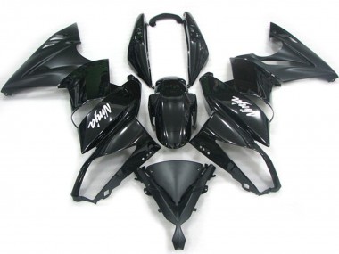 Schwarz Matt Glanz 2009-2011 Kawasaki Ninja 650R Motorrad Verkleidungen