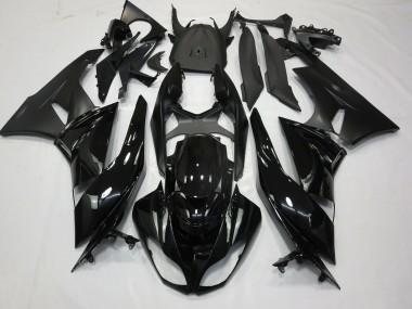 Schwarz-Matt Glänzend 2009-2012 Kawasaki ZX6R Motorrad Verkleidungen