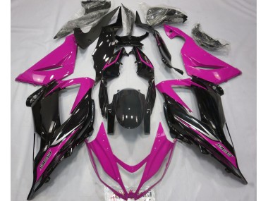 Schwarz & Pink 2013-2018 Kawasaki ZX6R Motorrad Verkleidungen