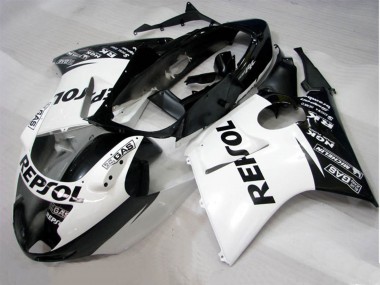 Schwarz Weiß Repsol 1996-2007 Honda CBR1100XX Motorrad Verkleidungen