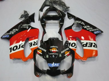 Schwarz Repsol 2001-2003 Honda CBR600 F4i Motorrad Verkleidungen