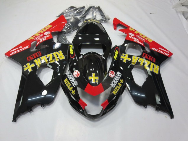 Schwarz Rizla 2004-2005 Suzuki GSXR 600-750 Motorrad Verkleidungen Schwarz Rizla 2004-2005 Suzuki GSXR 600-750 Motorrad Verkleidungen