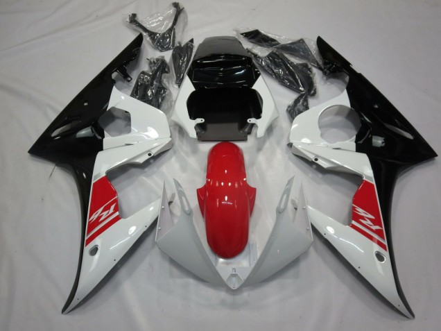 Schwarz Weiß & Silber 2005 Yamaha R6 Motorrad Verkleidungen Schwarz Weiß & Silber 2005 Yamaha R6 Motorrad Verkleidungen