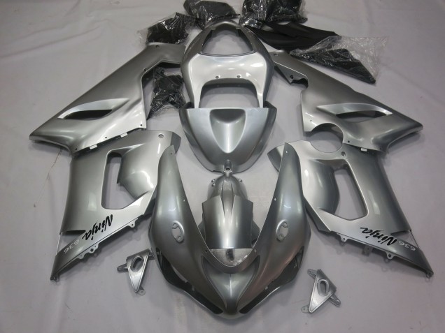 Silber 2005-2006 Kawasaki ZX6R Motorrad Verkleidungen Silber 2005-2006 Kawasaki ZX6R Motorrad Verkleidungen