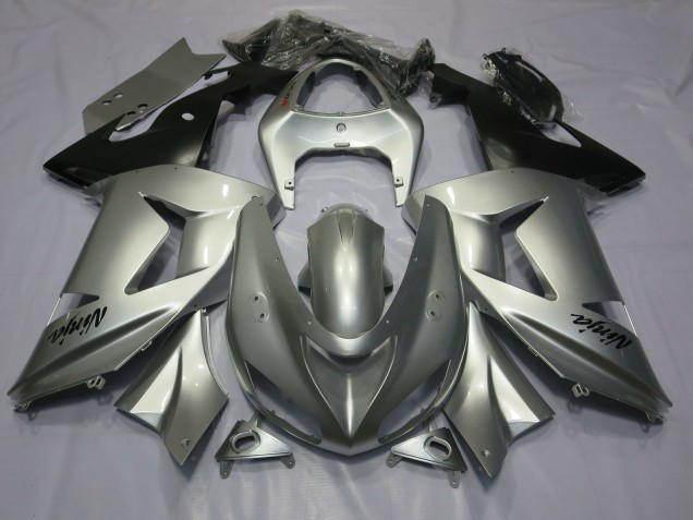 Silber 2006-2007 Kawasaki ZX10R Motorrad Verkleidungen Silber 2006-2007 Kawasaki ZX10R Motorrad Verkleidungen
