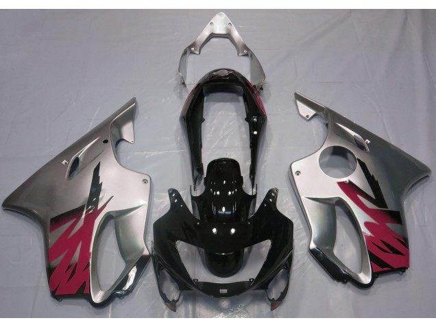 Silber Glänzend & Rot 1999-2000 Honda CBR600 F4 Motorrad Verkleidungen Silber Glänzend & Rot 1999-2000 Honda CBR600 F4 Motorrad Verkleidungen