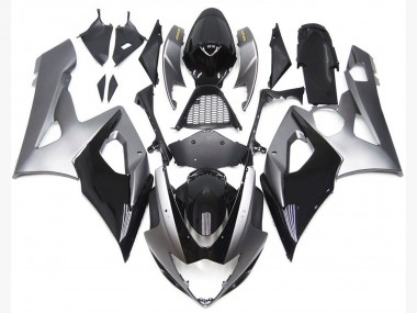Silber & Glänzender Schwarzstil 2005-2006 Suzuki GSXR 1000 Motorrad Verkleidungen