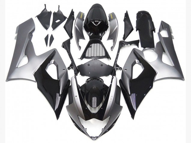 Silber & Glänzender Schwarzstil 2005-2006 Suzuki GSXR 1000 Motorrad Verkleidungen Silber & Glänzender Schwarzstil 2005-2006 Suzuki GSXR 1000 Motorrad Verkleidungen