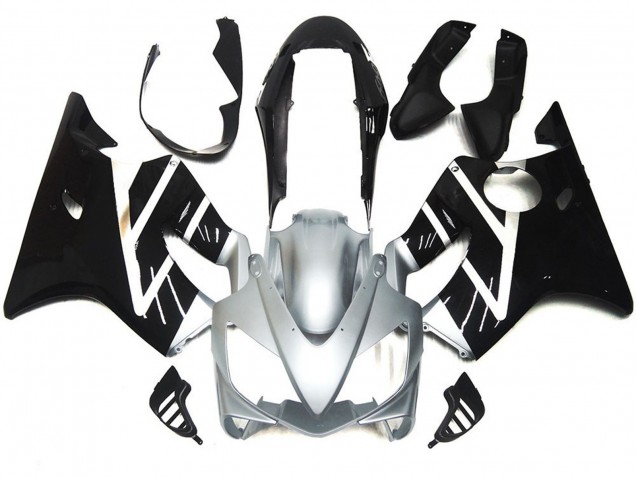 Silber Grau & Schwarz Glänzend 2004-2007 Honda CBR600 F4i Motorrad Verkleidungen Silber Grau & Schwarz Glänzend 2004-2007 Honda CBR600 F4i Motorrad Verkleidungen