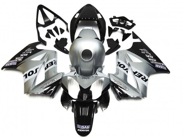 Silber Repsol 2002-2012 Honda VFR800 Motorrad Verkleidungen Silber Repsol 2002-2012 Honda VFR800 Motorrad Verkleidungen