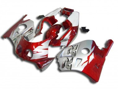 Silber Rot & Weiß 1990-1998 Honda CBR250RR Motorrad Verkleidungen