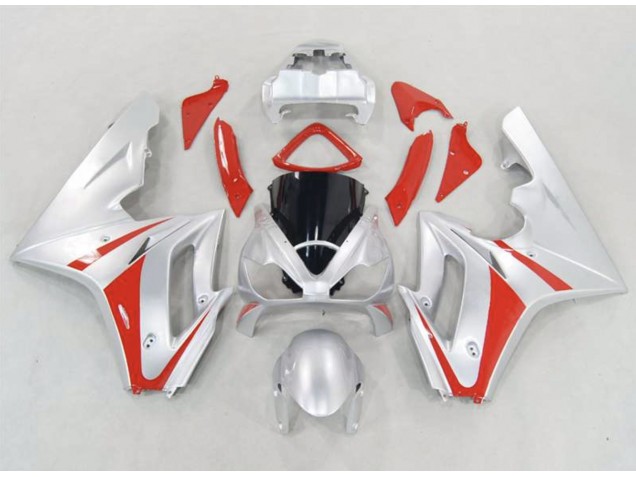Silber & Rot 2006-2008 Triumph Daytona 675 Motorrad Verkleidungen Silber & Rot 2006-2008 Triumph Daytona 675 Motorrad Verkleidungen