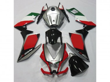 Silber & Rot 2012-2015 Aprilia RS4 125 Motorrad Verkleidungen