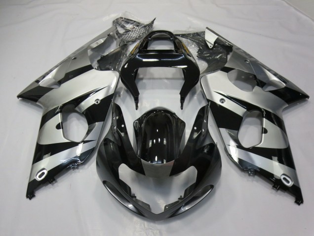 Silber & Schwarz 2000-2002 Suzuki GSXR 1000 Motorrad Verkleidungen