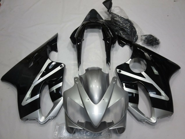 Silber & Schwarz 2004-2007 Honda CBR600 F4i Motorrad Verkleidungen Silber & Schwarz 2004-2007 Honda CBR600 F4i Motorrad Verkleidungen