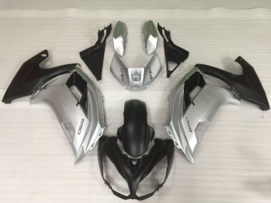 Silber & Schwarz 2012-2016 Kawasaki Ninja 650R Motorrad Verkleidungen