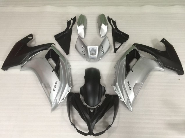 Silber & Schwarz 2012-2016 Kawasaki Ninja 650R Motorrad Verkleidungen Silber & Schwarz 2012-2016 Kawasaki Ninja 650R Motorrad Verkleidungen