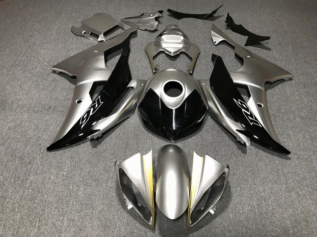 Silber & Schwarz Custom 2008-2016 Yamaha R6 Motorrad Verkleidungen Silber & Schwarz Custom 2008-2016 Yamaha R6 Motorrad Verkleidungen