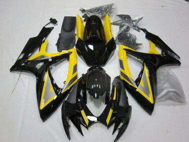 Silber & Schwarz Gelb 2006-2007 Suzuki GSXR 600-750 Motorrad Verkleidungen