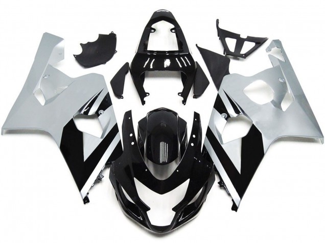 Silber & Schwarz Glänzend OEM Stil 2004-2005 Suzuki GSXR 600-750 Motorrad Verkleidungen Silber & Schwarz Glänzend OEM Stil 2004-2005 Suzuki GSXR 600-750 Motorrad Verkleidungen