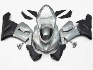 Silber Schwarz Matt 2005-2006 Kawasaki ZX6R Motorrad Verkleidungen
