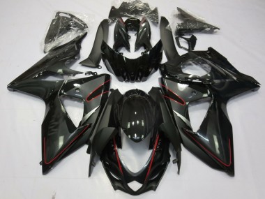 Silber Schwarz & Rot 2009-2016 Suzuki GSXR 1000 Motorrad Verkleidungen