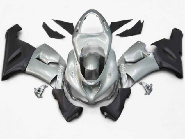 Silberrot Flamme 2005-2006 Kawasaki ZX6R Motorrad Verkleidungen Silberrot Flamme 2005-2006 Kawasaki ZX6R Motorrad Verkleidungen