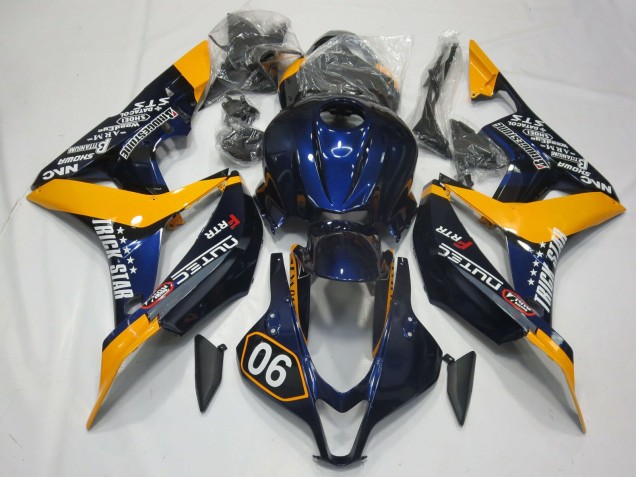 Spezial Tiefes Blau & Gelb 2007-2008 Honda CBR600RR Motorrad Verkleidungen Spezial Tiefes Blau & Gelb 2007-2008 Honda CBR600RR Motorrad Verkleidungen