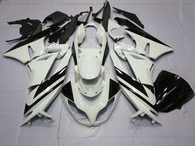 Spezial Weißschwarz 2009-2012 Kawasaki ZX6R Motorrad Verkleidungen Spezial Weißschwarz 2009-2012 Kawasaki ZX6R Motorrad Verkleidungen
