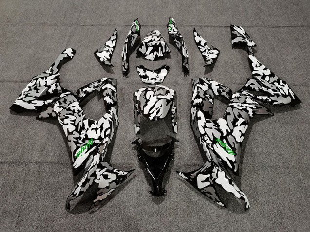Tarnung & Grünes Logo 2008-2010 Kawasaki ZX10R Motorrad Verkleidungen Tarnung & Grünes Logo 2008-2010 Kawasaki ZX10R Motorrad Verkleidungen