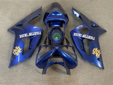 Tiefes Blau 2003-2004 Kawasaki ZX6R Motorrad Verkleidungen