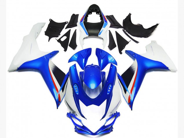 Tiefes Blau & Glänzender Weißstil 2011-2024 Suzuki GSXR 600-750 Motorrad Verkleidungen Tiefes Blau & Glänzender Weißstil 2011-2024 Suzuki GSXR 600-750 Motorrad Verkleidungen