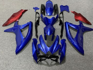 Tiefes Blau & Rot 2008-2010 Suzuki GSXR 600-750 Motorrad Verkleidungen