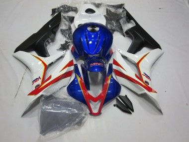 Tiefes Blau Weiß & Rot HRC 2007-2008 Honda CBR600RR Motorrad Verkleidungen