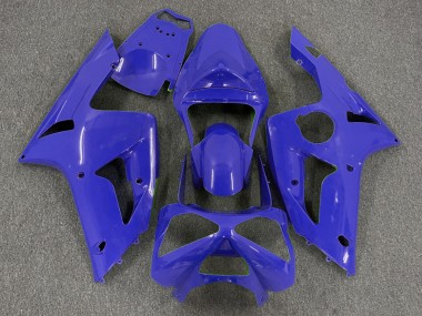 Tiefes Blau Schlicht 2003-2004 Kawasaki ZX6R Motorrad Verkleidungen