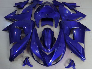 Tiefes Blau Schlicht 2006-2007 Kawasaki ZX10R Motorrad Verkleidungen