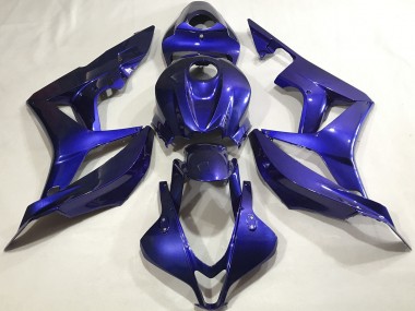 Tiefes Blau Schlicht 2007-2008 Honda CBR600RR Motorrad Verkleidungen