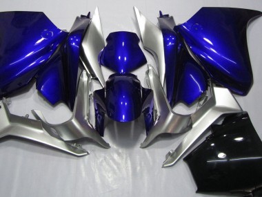 Tiefes Blau & Silber 2010-2013 Honda VFR1200 Motorrad Verkleidungen
