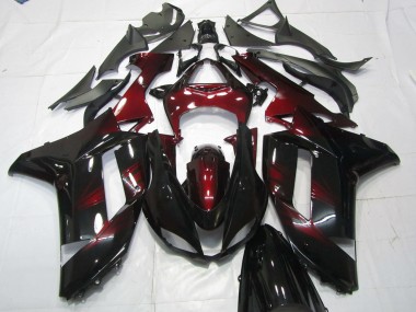 Tiefrot 2007-2008 Kawasaki ZX6R Motorrad Verkleidungen