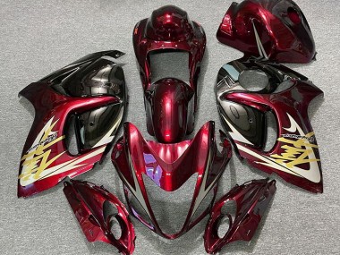Tiefrot & Gold 2008-2020 Suzuki GSXR 1300 Motorrad Verkleidungen