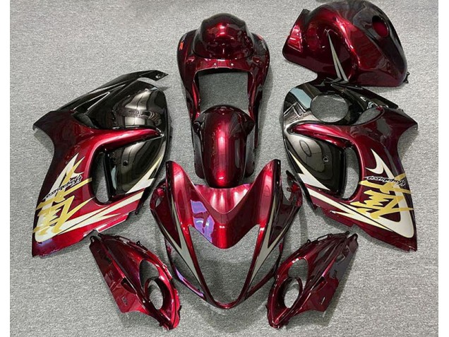 Tiefrot & Gold 2008-2020 Suzuki GSXR 1300 Motorrad Verkleidungen